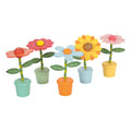 Small foot - wooden push-down figure flower