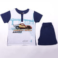 Short-sleeved cotton pajamas for kids - Verdak - navy blue - 128
