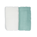 Muslin Blanket Green / White
